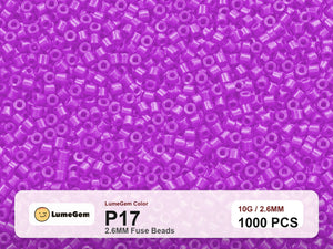 LumeGem P17 Purple P17 2.6mm fuse beads