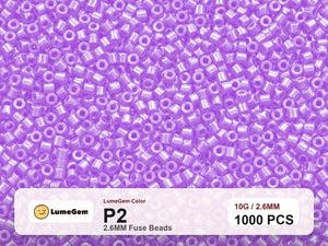 LumeGem P2 Purple P2 2.6mm fuse beads