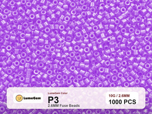 LumeGem P3 Purple P3 2.6mm fuse beads