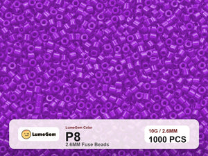 LumeGem P8 Purple P8 2.6mm fuse beads