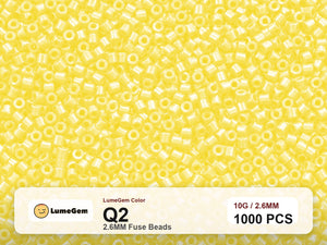 LumeGem Q2 Yellow Q2 2.6mm fuse beads