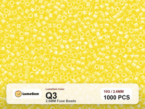 LumeGem Q3 Yellow Q3 2.6mm fuse beads