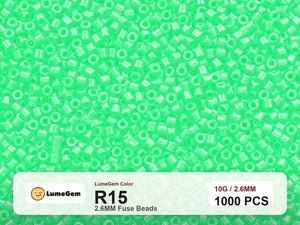 LumeGem R15 Green R15 2.6mm fuse beads