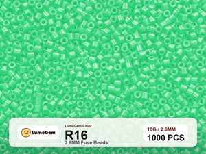 LumeGem R16 Green R16 2.6mm fuse beads