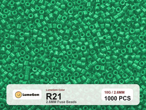 LumeGem R21 Green R21 2.6mm fuse beads