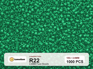 LumeGem R22 Green R22 2.6mm fuse beads