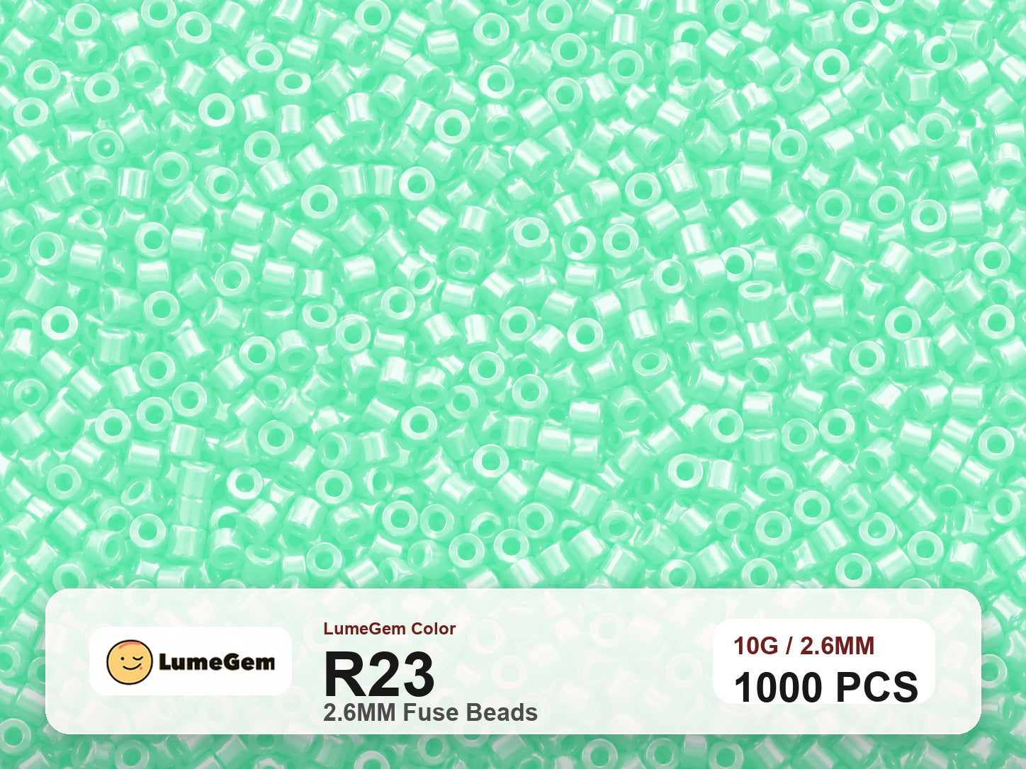 LumeGem R23 Green R23 2.6mm fuse beads