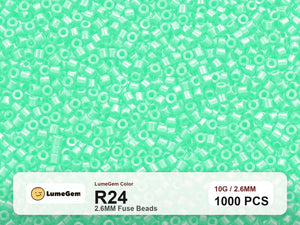 LumeGem R24 Green R24 2.6mm fuse beads
