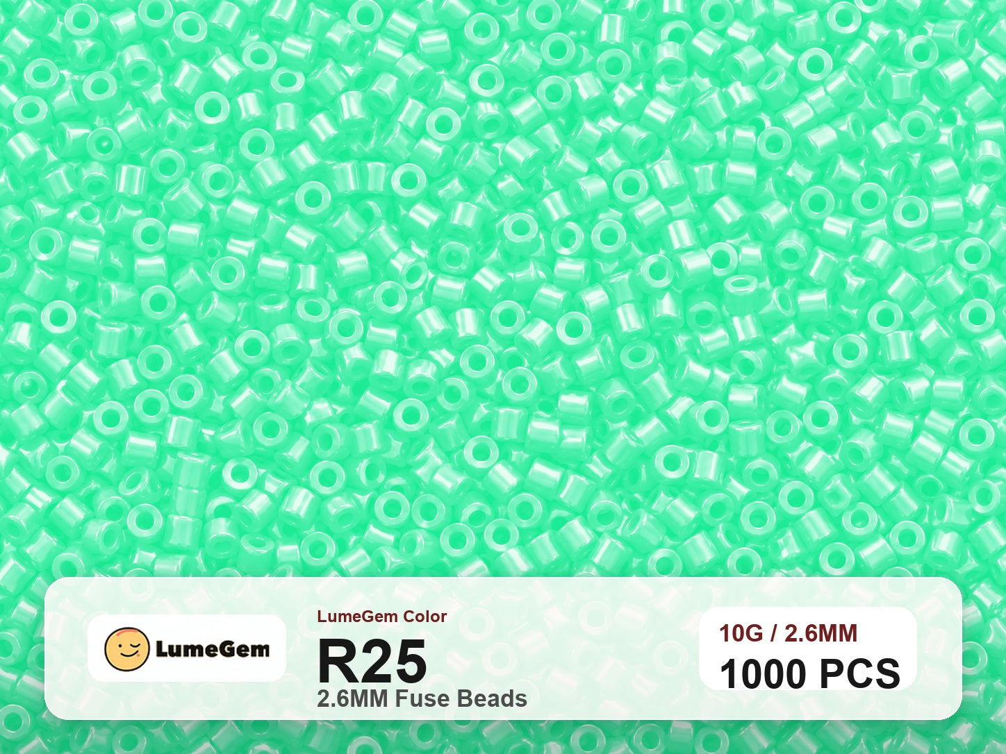 LumeGem R25 Green R25 2.6mm fuse beads