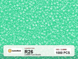 LumeGem R26 Green R26 2.6mm fuse beads
