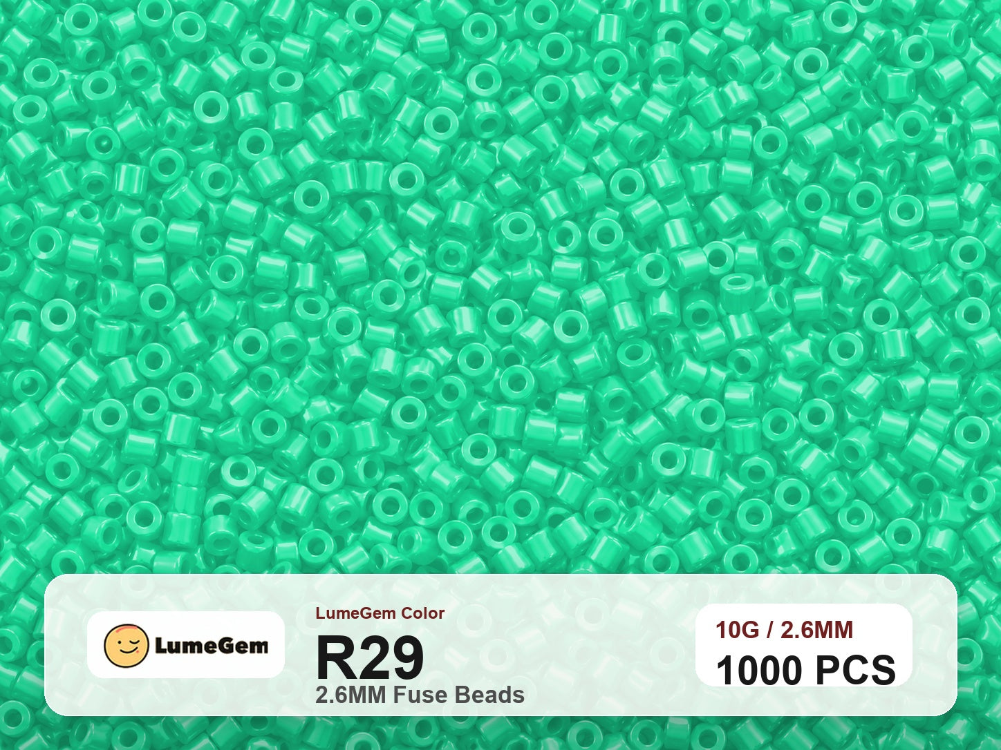LumeGem R29 Green R29 2.6mm fuse beads