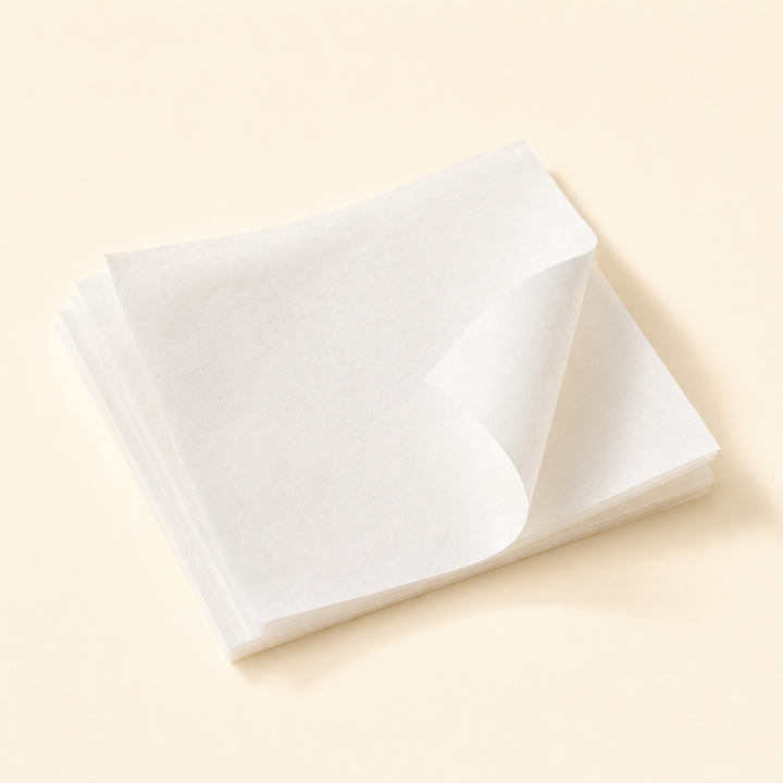 Stack of fuse bead ironing paper sheets